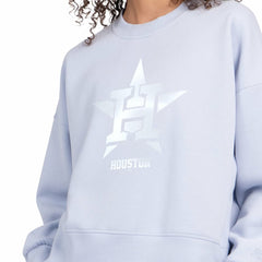 Houston Astros Starter Women's Pastels Boxy Fleece Sweatshirt Light Blue
