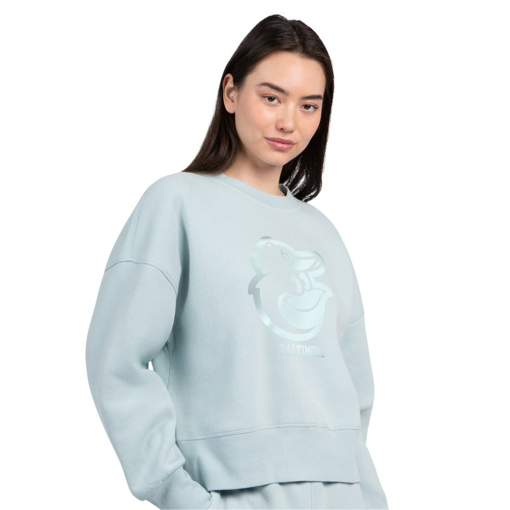 Baltimore Orioles Starter Women's Pastels Boxy Fleece Sweatshirt Mint