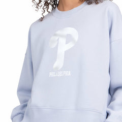 Philadelphia Phillies Starter Women's Pastels Boxy Fleece Sweatshirt Light Blue