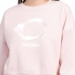 Cincinnati Reds Starter Women's Pastels Boxy Fleece Sweatshirt Light Pink