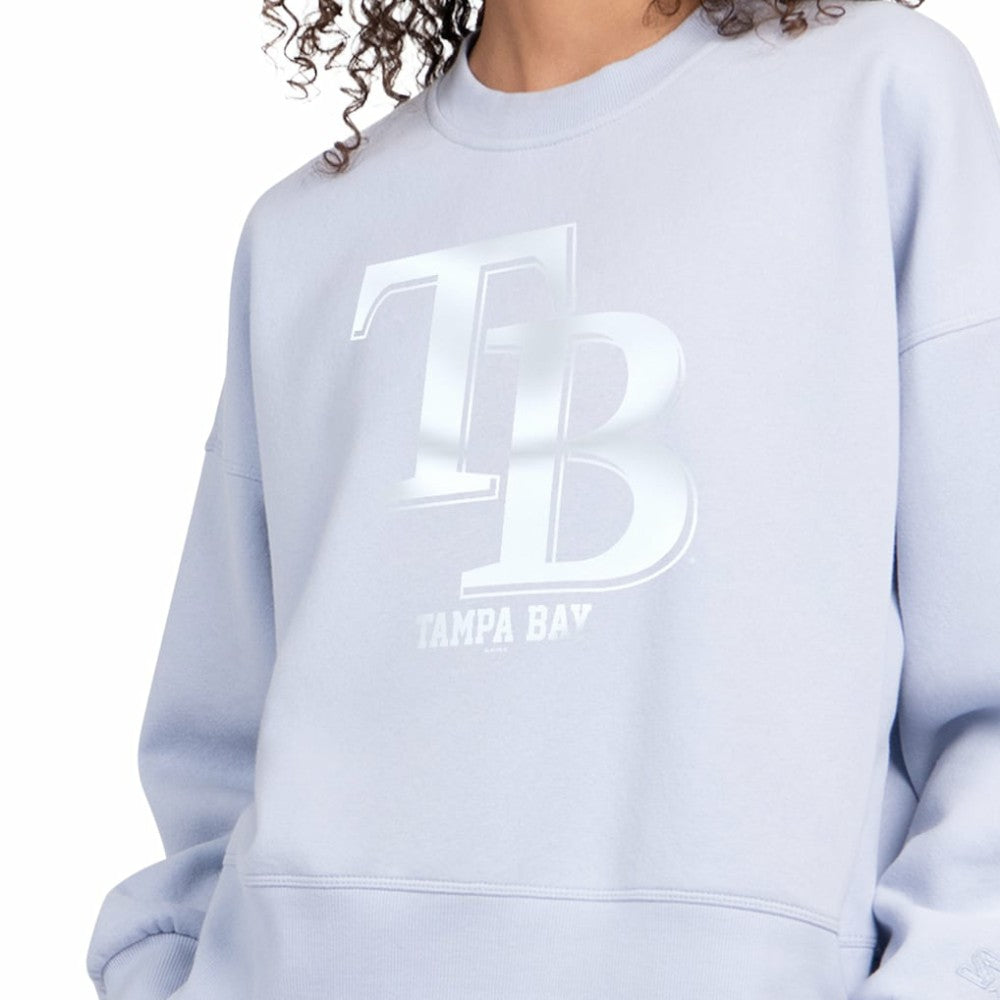 Tampa Bay Rays Starter Women's Pastels Boxy Fleece Sweatshirt Light Blue