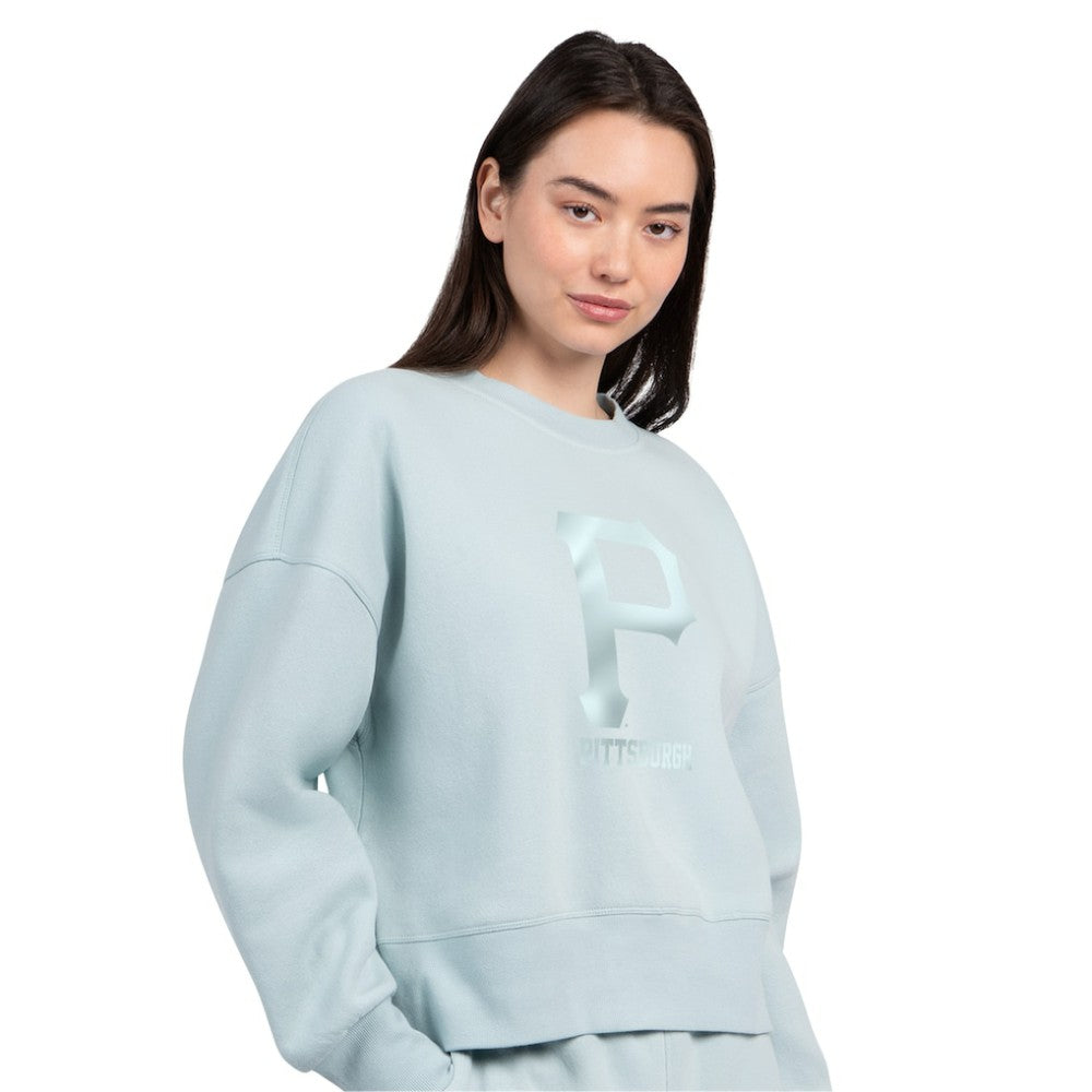 Pittsburgh Pirates Starter Women's Pastels Boxy Fleece Sweatshirt Mint