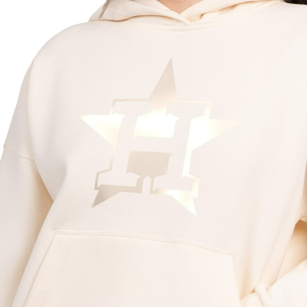 Houston Astros Starter Women's Pastel Relaxed Hoodie Cream