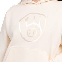 Milwaukee Brewers Starter Women's Pastel Relaxed Hoodie Cream