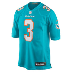 K.J. Britt Miami Dolphins Team Game Jersey - Aqua