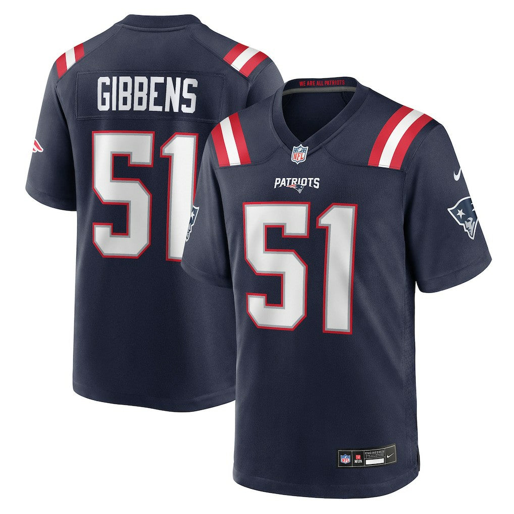 Jack Gibbens New England Patriots Team Game Jersey - Navy