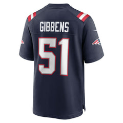 Jack Gibbens New England Patriots Team Game Jersey - Navy