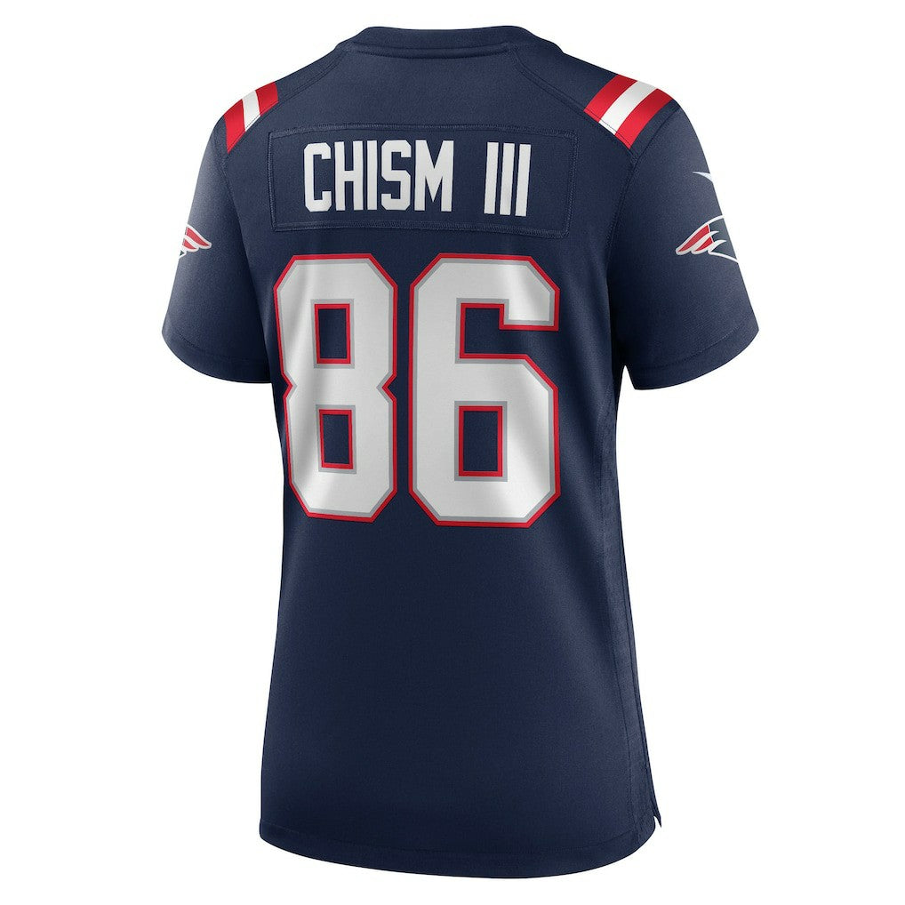 Efton Chism III New England Patriots Women's Team Game Jersey - Navy