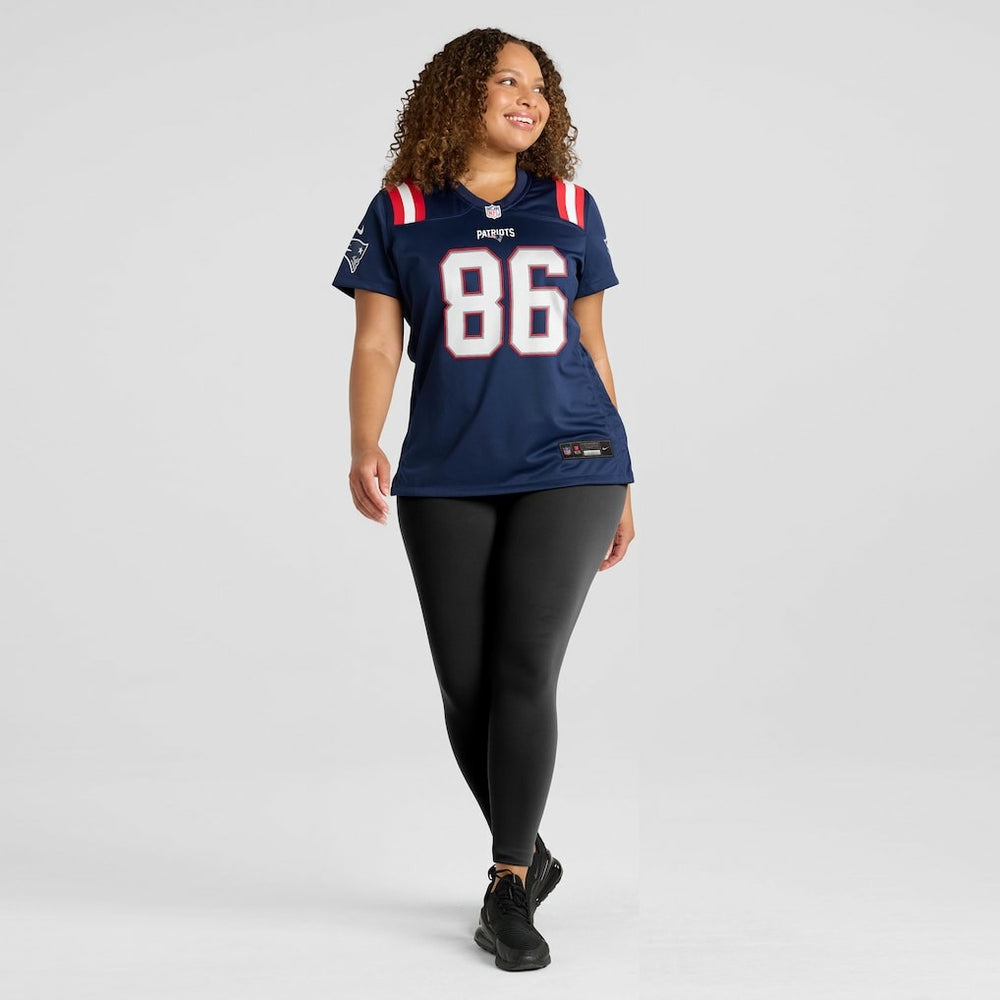 Efton Chism III New England Patriots Women's Team Game Jersey - Navy