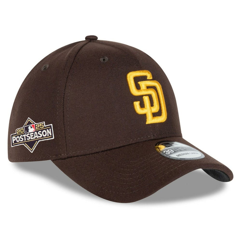 San Diego Padres 2025 MLB Postseason Side Patch 39THIRTY Flex Hat Brown | New Era