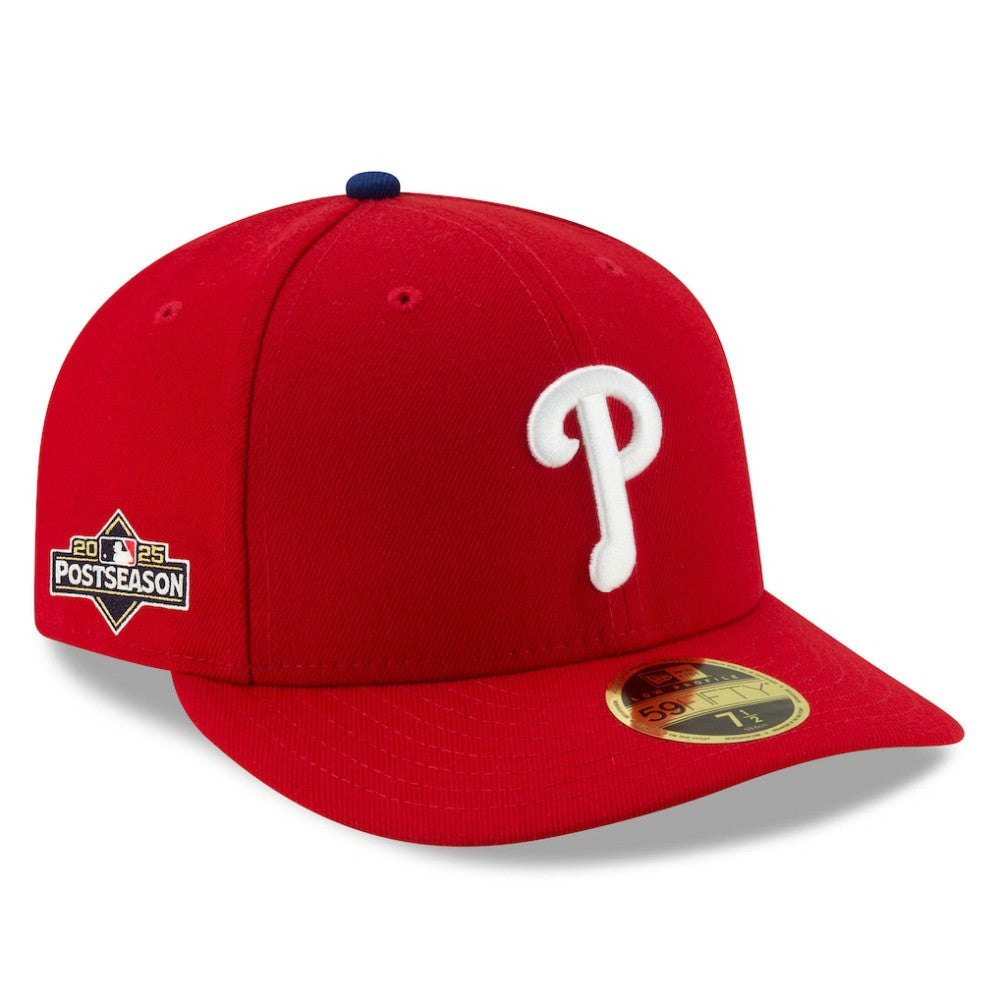 Philadelphia Phillies 2025 MLB Postseason Side Patch Low Profile 59FIFTY Fitted Hat Red | New Era