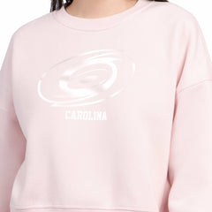 Carolina Hurricanes Starter Women's Boxy Cropped Sweatshirt Pink