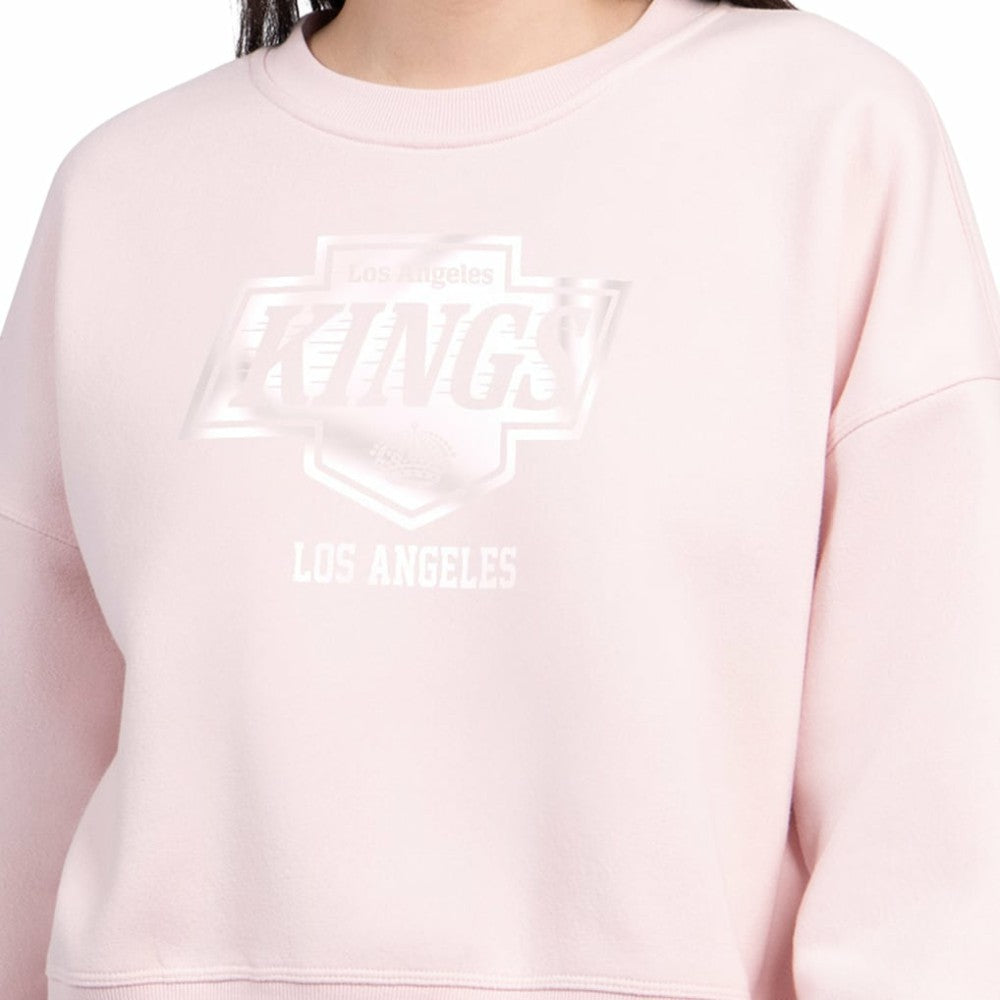Los Angeles Kings Starter Women's Boxy Cropped Sweatshirt Pink