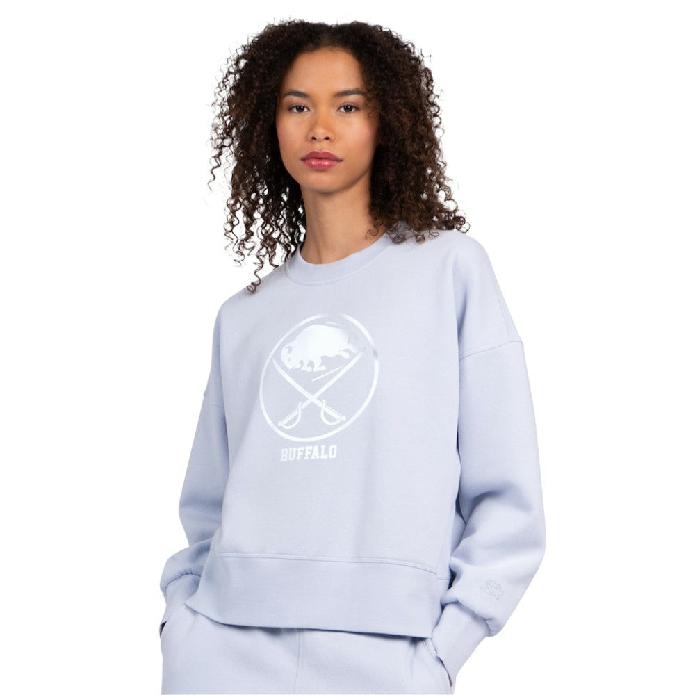 Buffalo Sabres Starter Women's Boxy Cropped Sweatshirt Blue