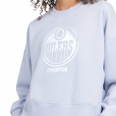 Edmonton Oilers Starter Women's Boxy Cropped Sweatshirt Blue