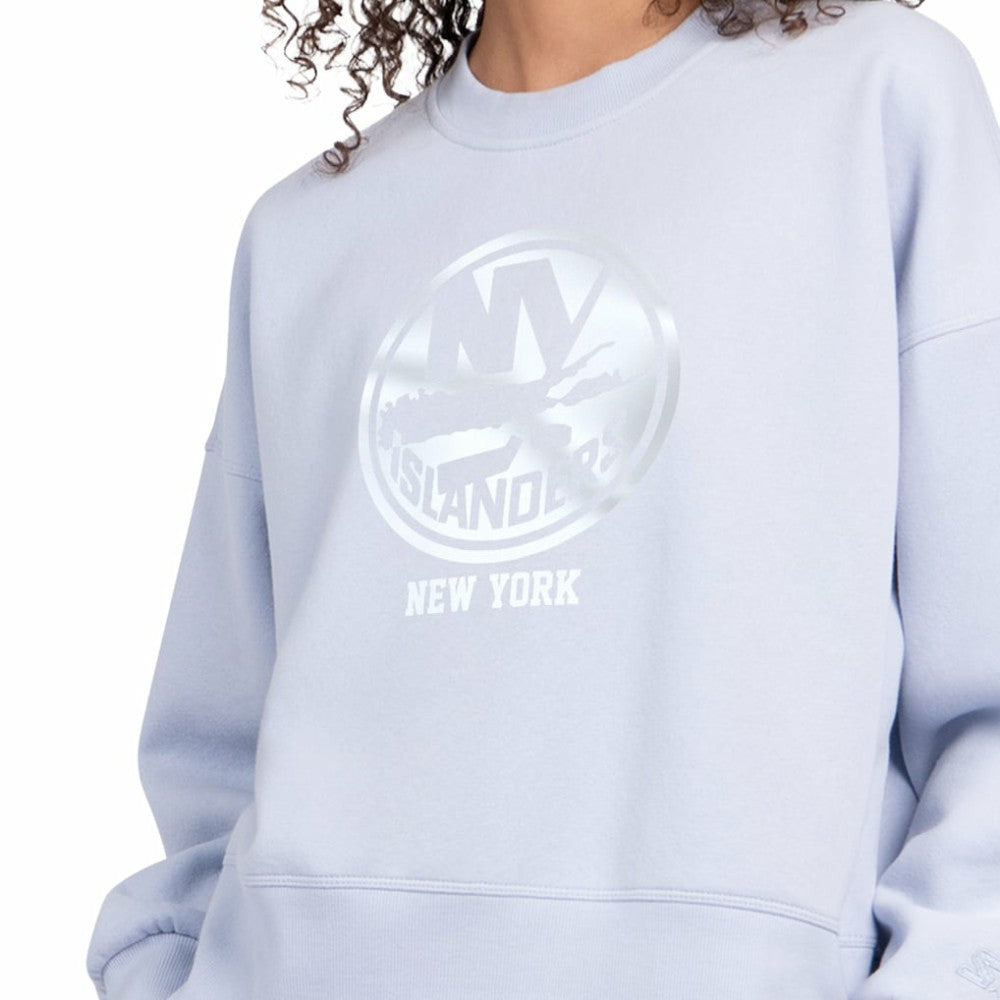 New York Islanders Starter Women's Boxy Cropped Sweatshirt Blue