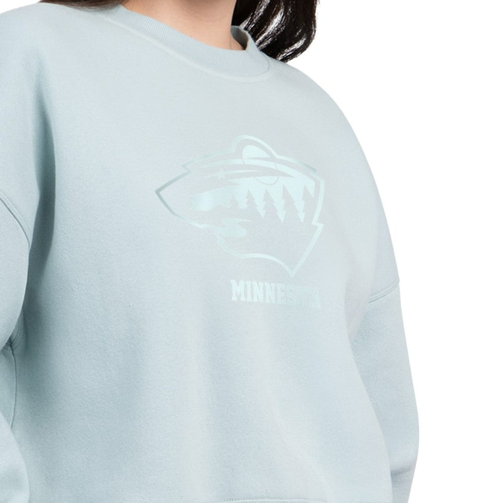 Minnesota Wild Starter Women's Boxy Cropped Sweatshirt Green