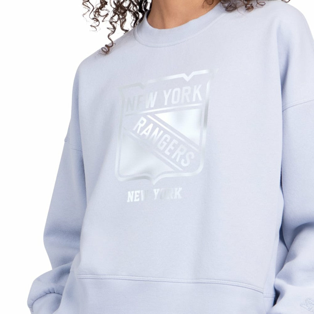 New York Rangers Starter Women's Boxy Cropped Sweatshirt Blue