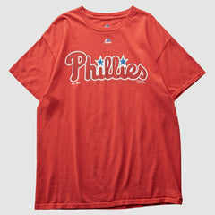 Philadelphia Phillies Majestic 2013 T-Shirt Red Vintage