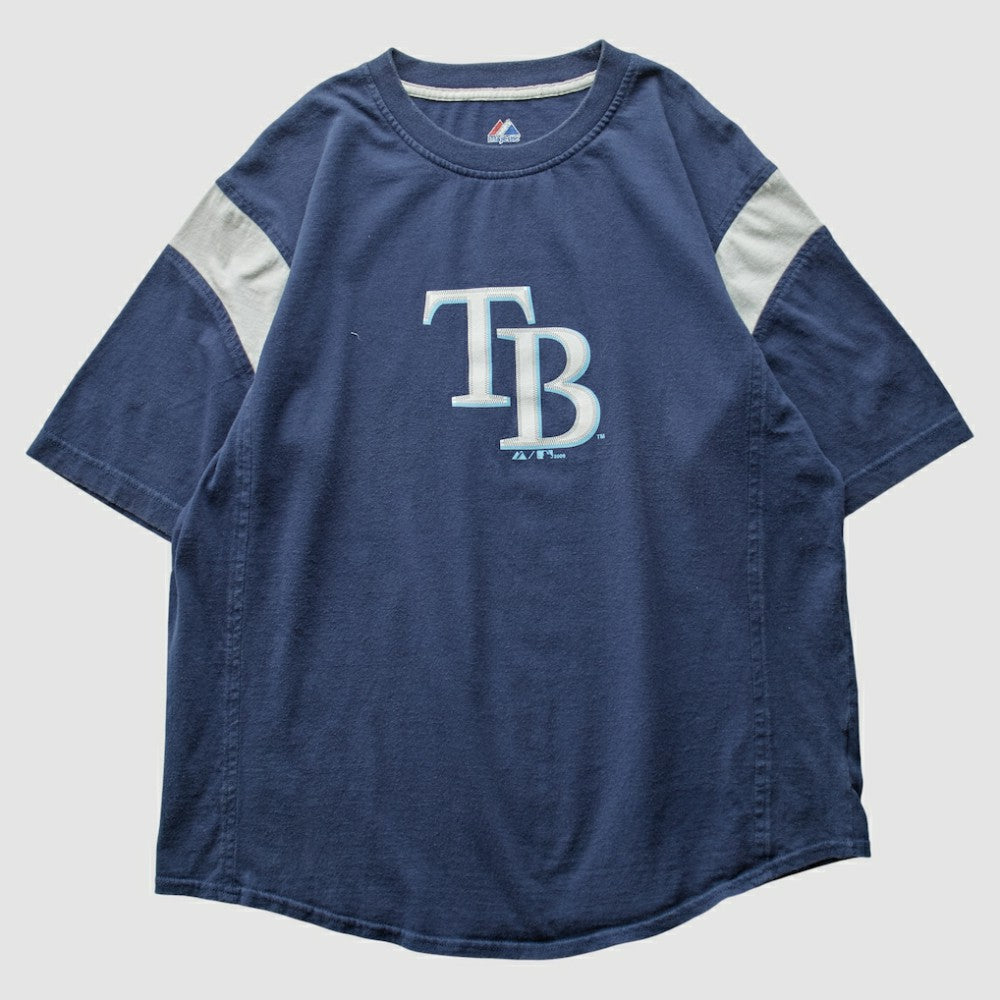 Tampa Bay Rays Majestic 2009 T-Shirt Navy Vintage