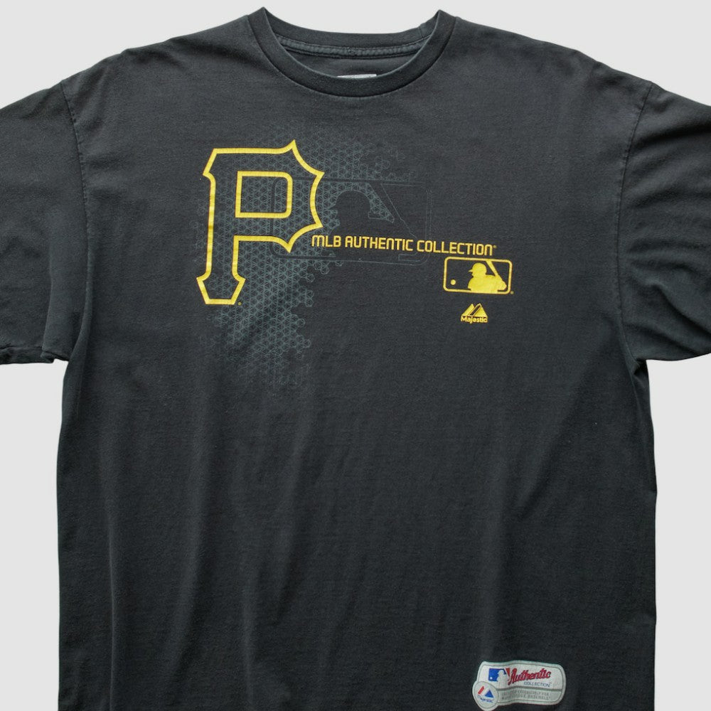 Pittsburgh Pirates Majestic 2000s T-Shirt Black Vintage