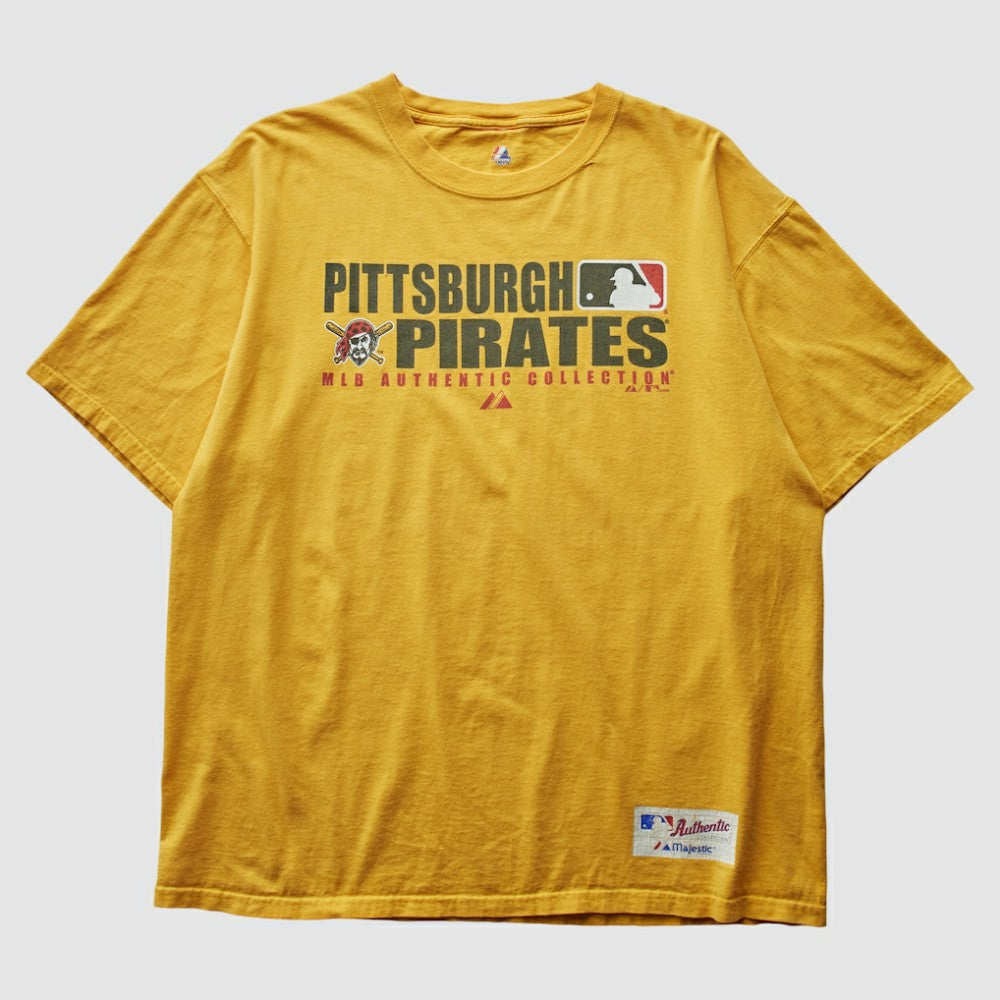 Pittsburgh Pirates Majestic 2008 T-Shirt Yellow Vintage