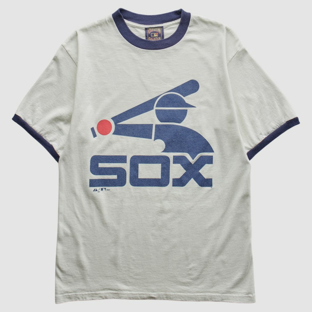 Boston Red Sox Majestic cooperstown collection 2007 T-Shirt White Vintage