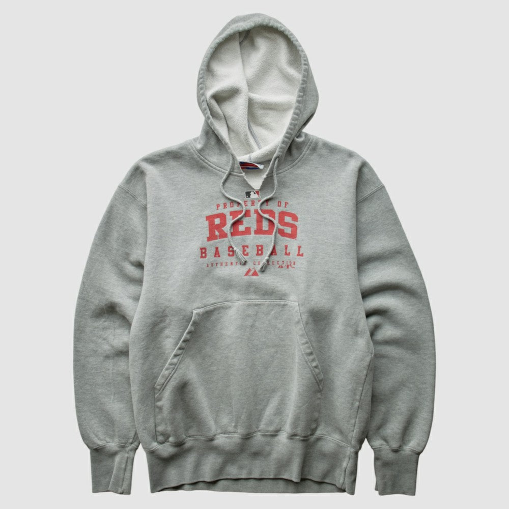 Cincinnati Reds Majestic 2005 Pullover Sweatshirt Gray Vintage