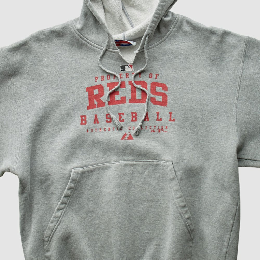Cincinnati Reds Majestic 2005 Pullover Sweatshirt Gray Vintage