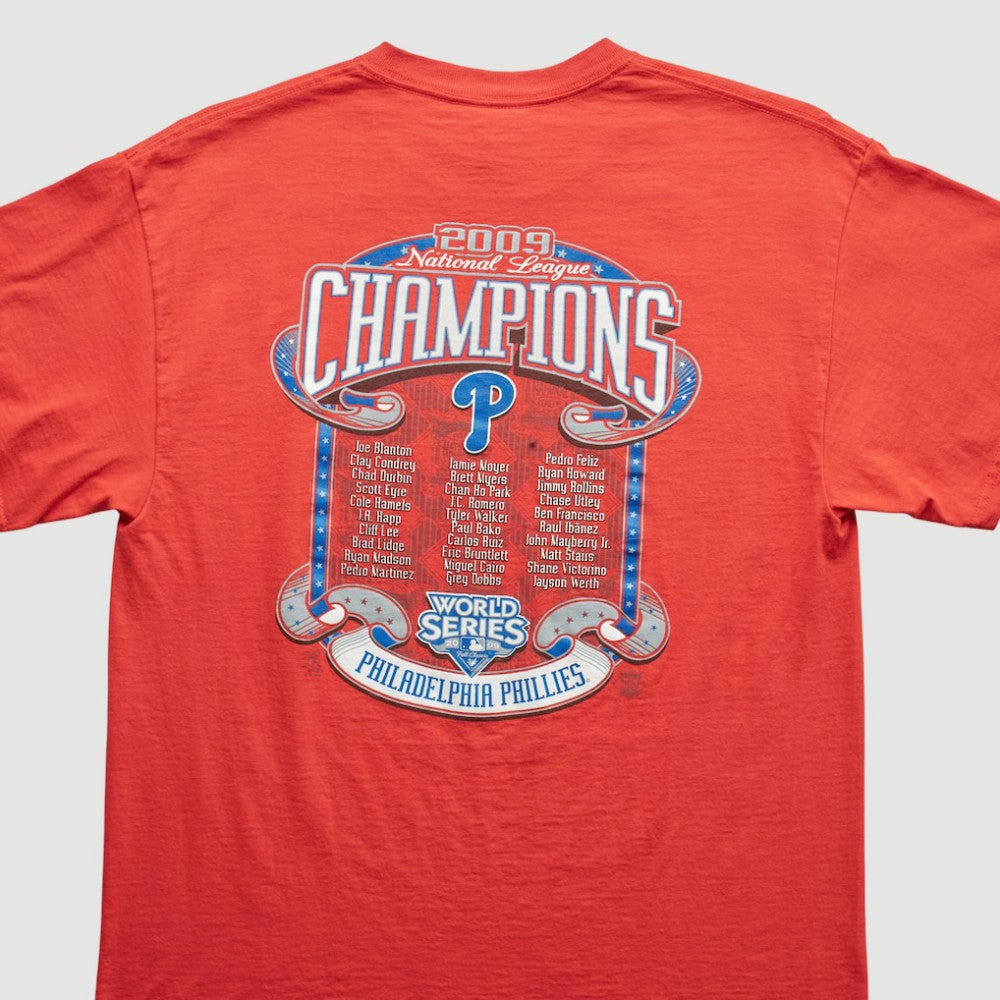 Philadelphia Phillies Majestic 2009 T-Shirt Red Vintage