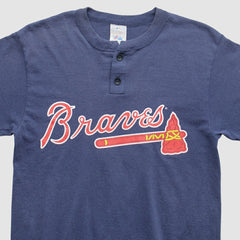 Atlanta Braves Majestic 90s T-Shirt Navy Vintage