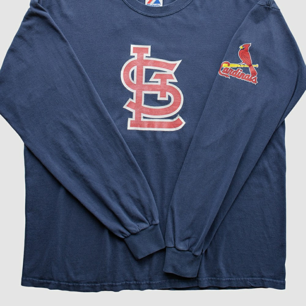 St. Louis Cardinals Majestic 2000s T-Shirt Navy Vintage