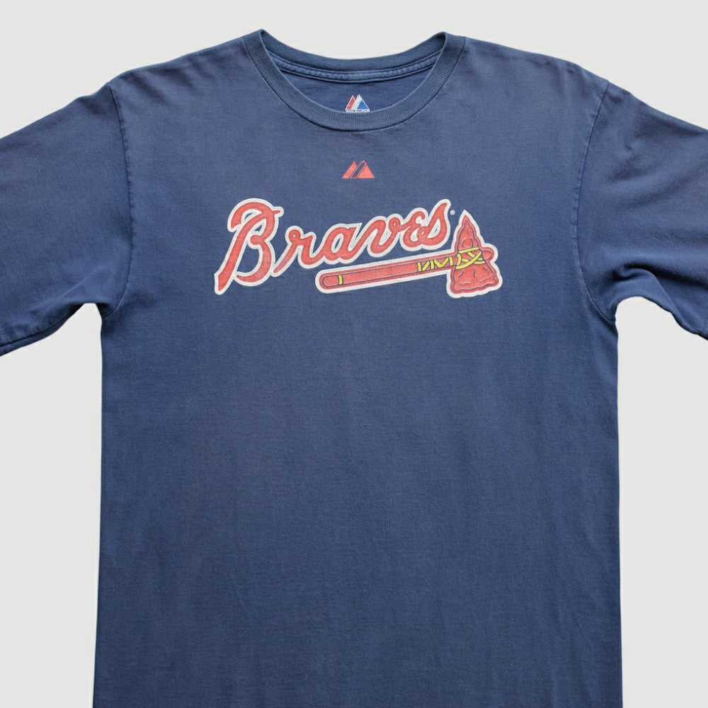 Atlanta Braves Majestic 2000s T-Shirt Blue Vintage
