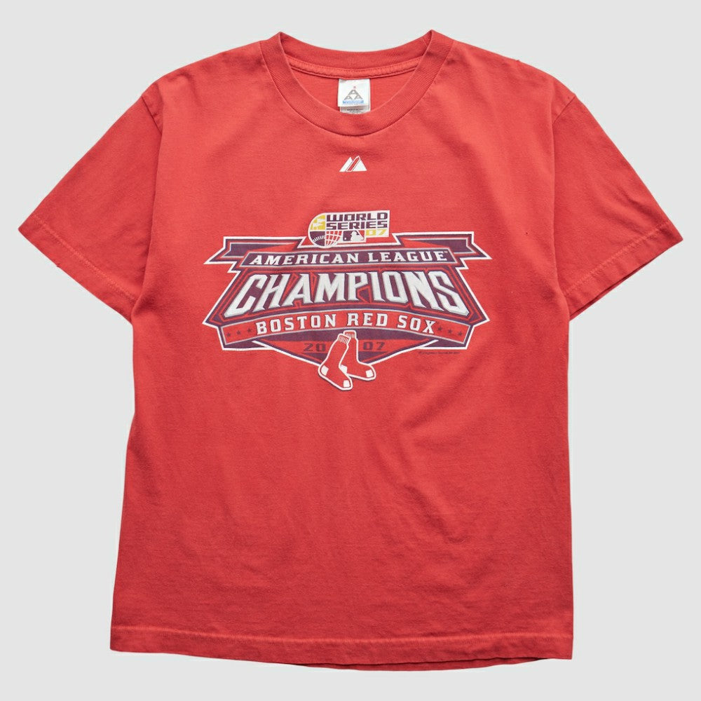 Boston Red Sox Majestic 2007 T-Shirt Red Vintage