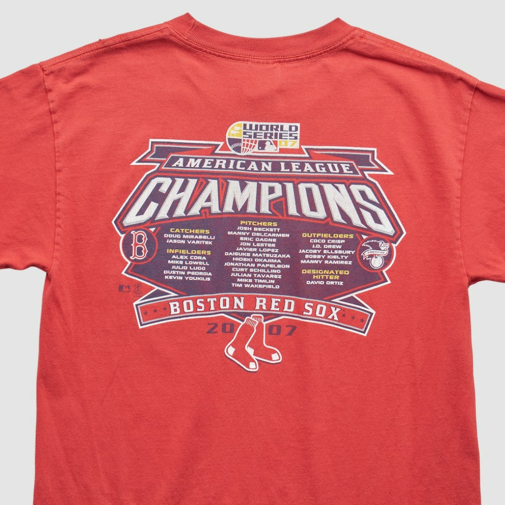 Boston Red Sox Majestic 2007 T-Shirt Red Vintage