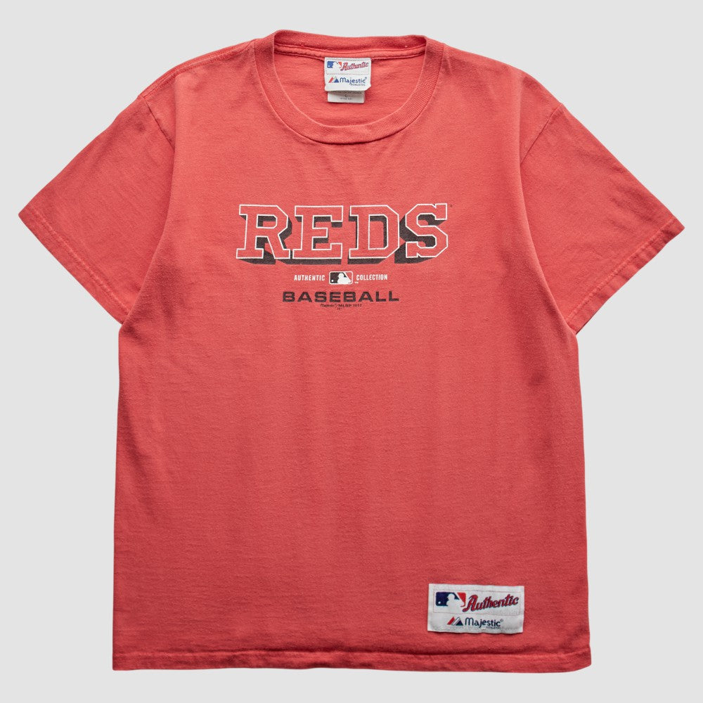 Cincinnati Reds Majestic 2002 T-Shirt Red Vintage