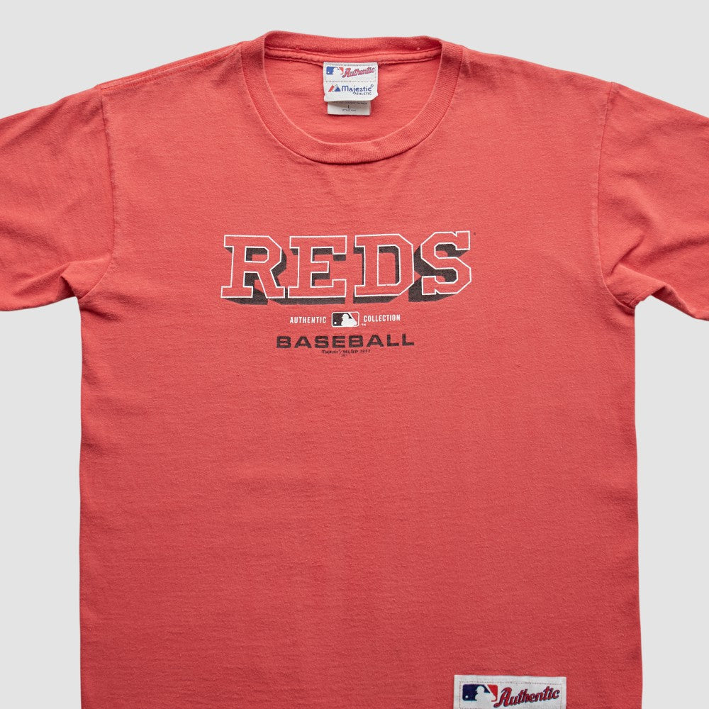 Cincinnati Reds Majestic 2002 T-Shirt Red Vintage