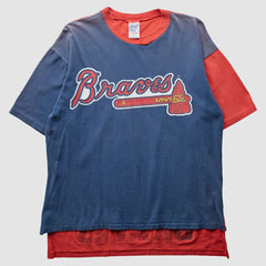 Atlanta Braves All Out Fan! 90s T-Shirt Blue Vintage
