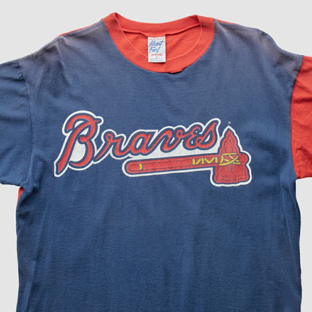 Atlanta Braves All Out Fan! 90s T-Shirt Blue Vintage
