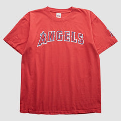 Los Angeles Angels Majestic 2000s T-Shirt Red Vintage