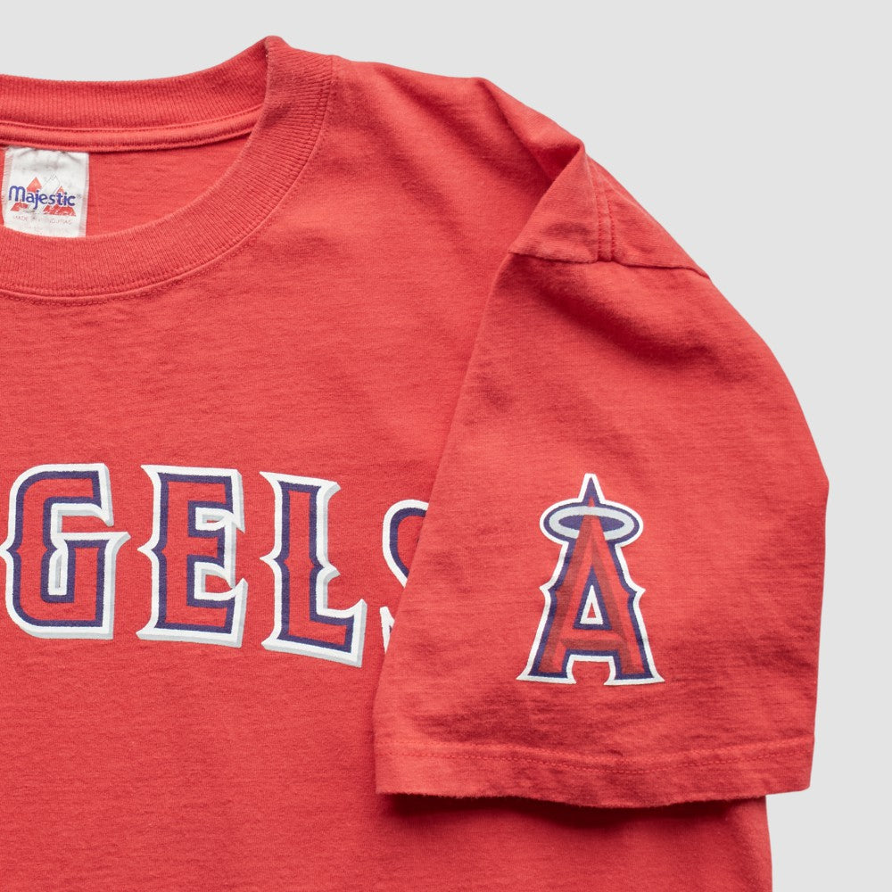Los Angeles Angels Majestic 2000s T-Shirt Red Vintage