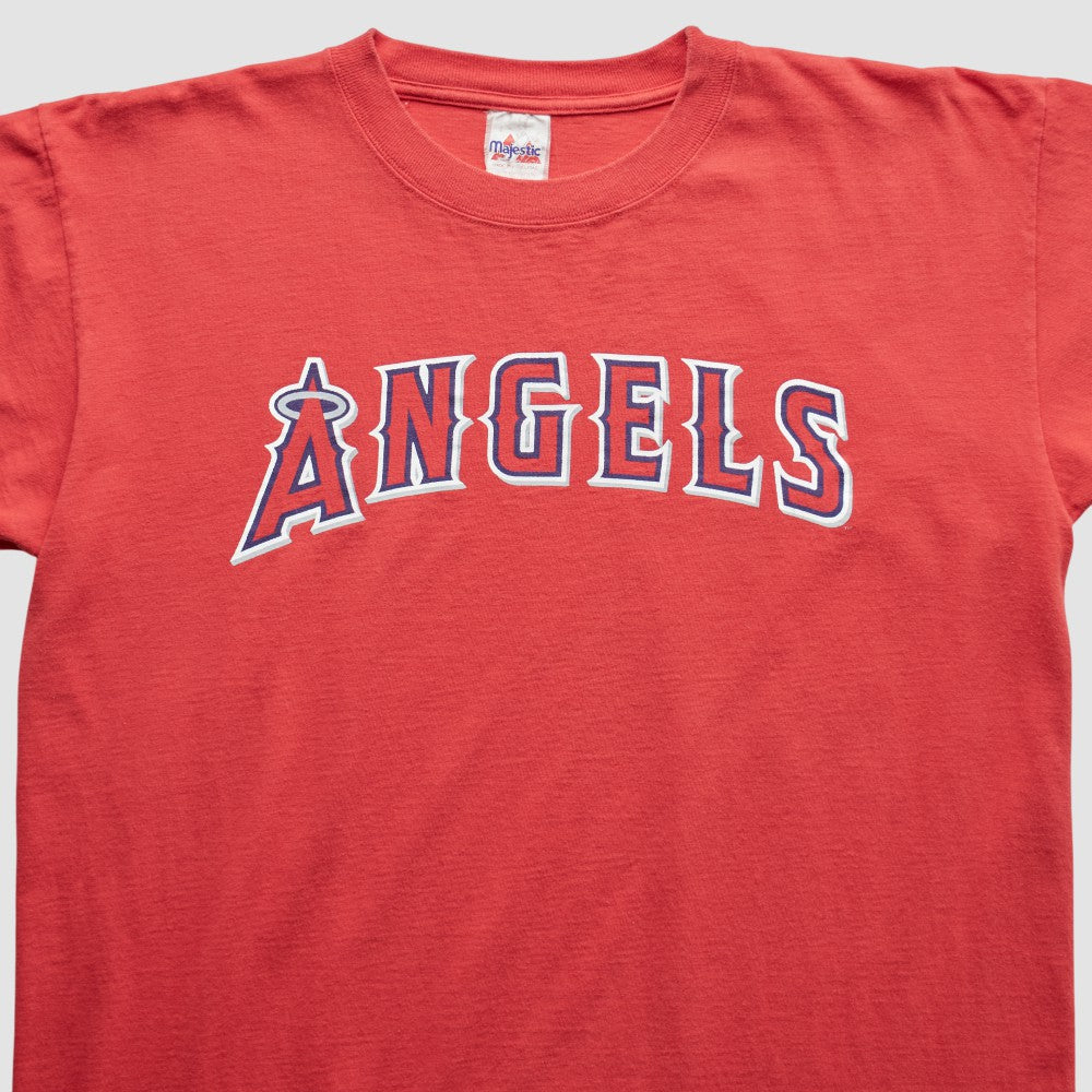Los Angeles Angels Majestic 2000s T-Shirt Red Vintage