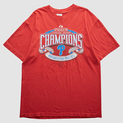 Philadelphia Phillies Majestic 2009 T-Shirt Red Vintage