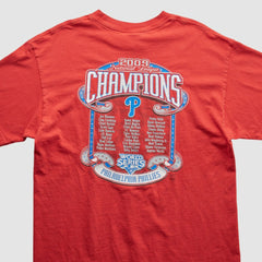 Philadelphia Phillies Majestic 2009 T-Shirt Red Vintage