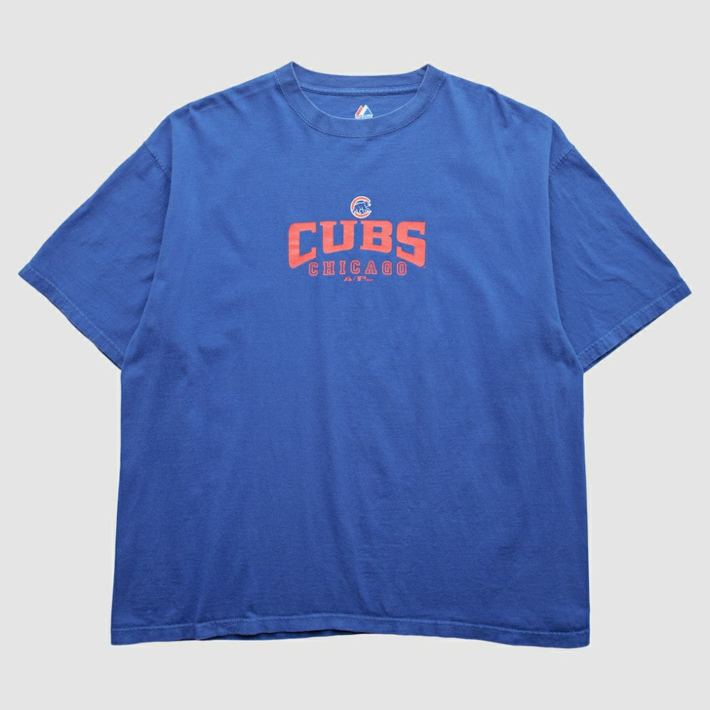 Chicago Cubs Majestic 2009 T-Shirt Blue Vintage