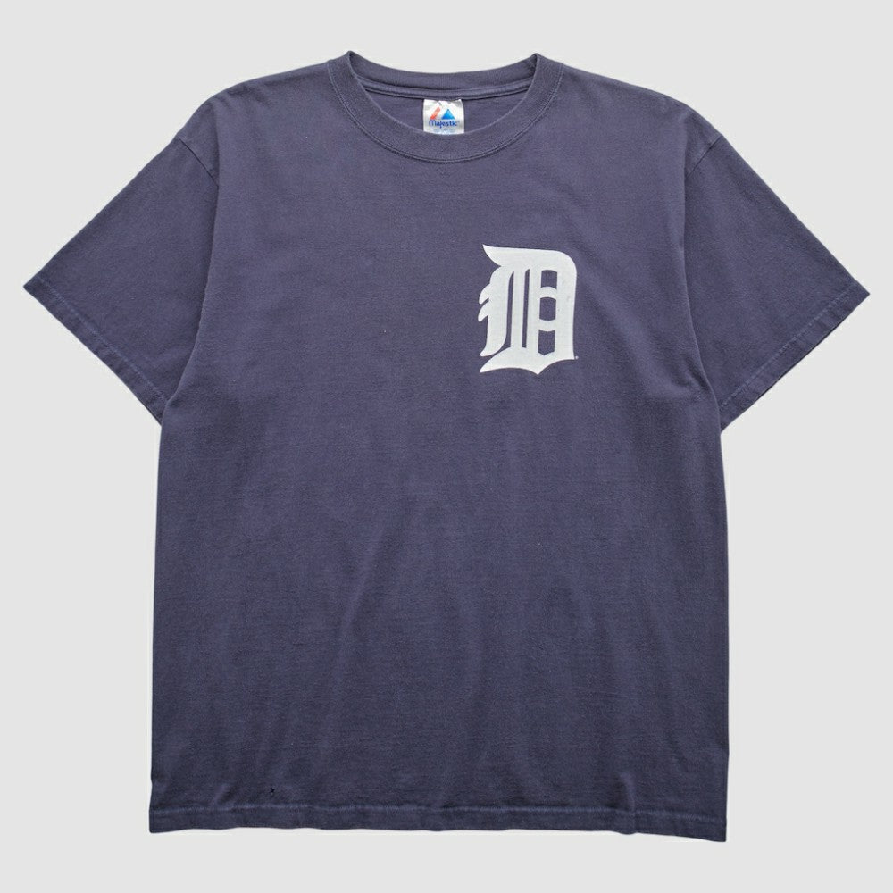 Detroit Tigers Majestic 2000s T-Shirt Navy Vintage