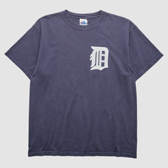 Detroit Tigers Majestic 2000s T-Shirt Navy Vintage
