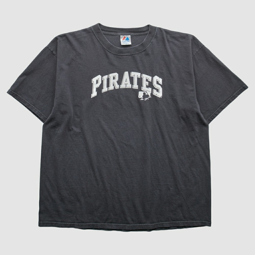 Pittsburgh Pirates Majestic 2000s T-Shirt Gray Vintage