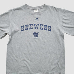 Milwaukee Brewers Adidas 2000s T-Shirt Gray Vintage