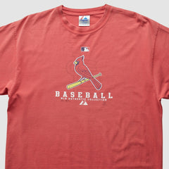 St. Louis Cardinals Majestic 2000s T-Shirt Red Vintage